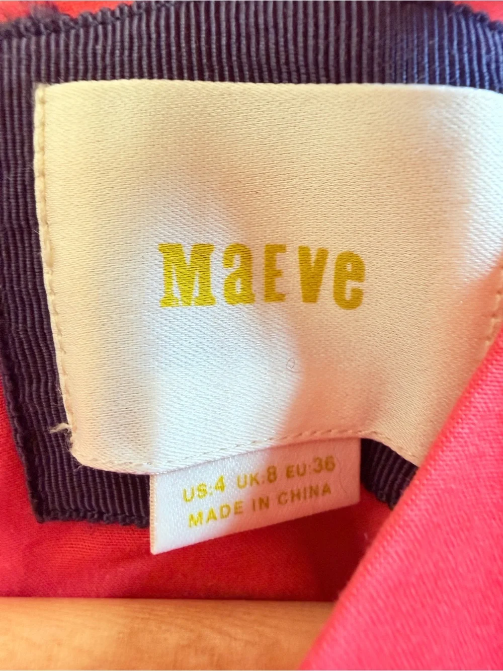 Maeve Berru poplin red shift dress sailboat red